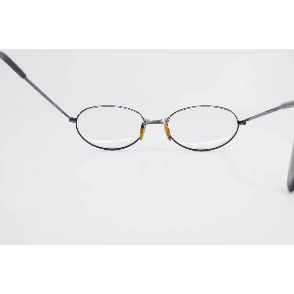 Vintage Gunmetal Oval Metal Eyeglasses Frames 36114